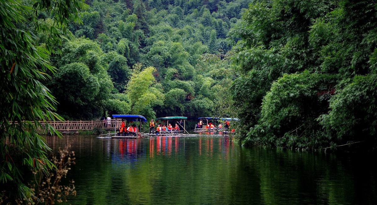 四川乐山市沐川县竹海游--（3）水面风光