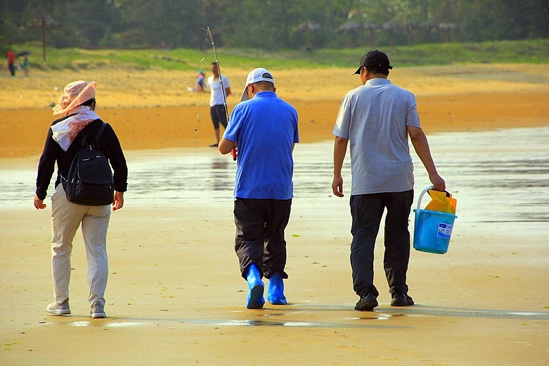 《不老松：忆海南游记》(16)我在海边拾到的，都是人家不要的！哈哈！