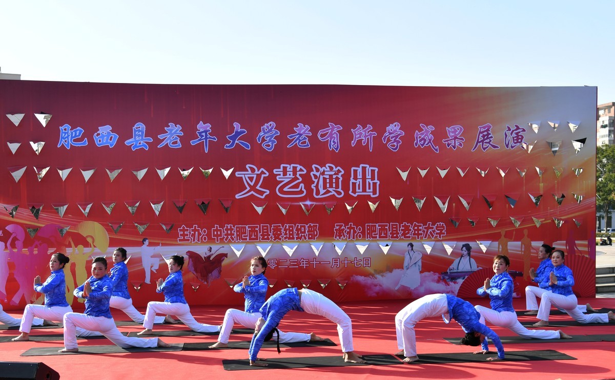 瑜伽功/县老年大学 老有所学成果展演