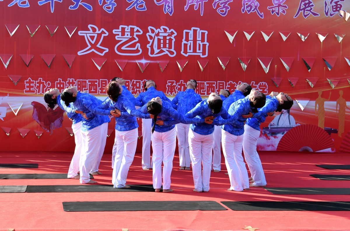 瑜伽功/县老年大学 老有所学成果展演