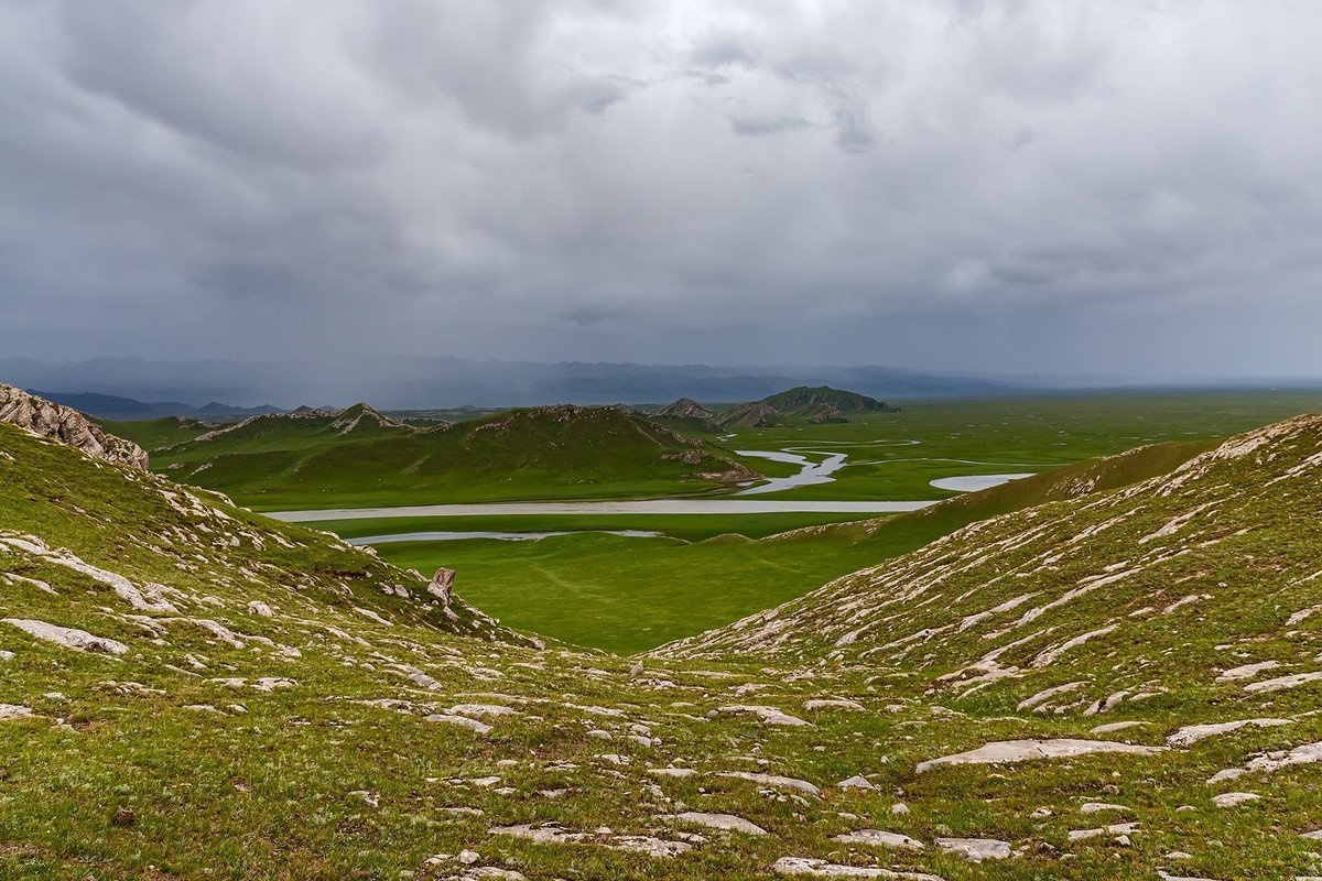 旅游记录 ：新疆 · 穿越独库公路 · 第二天 · 巴音布鲁克草原 · 九曲十八弯
