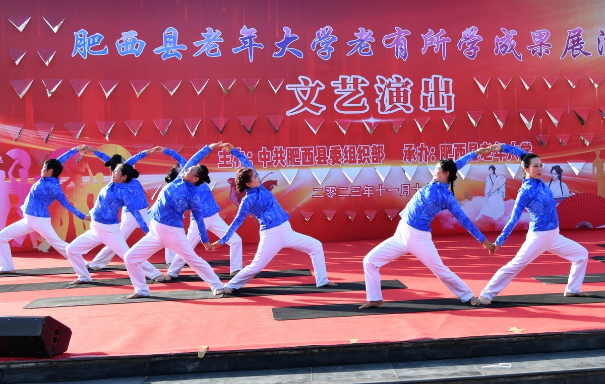 瑜伽功/县老年大学 老有所学成果展演