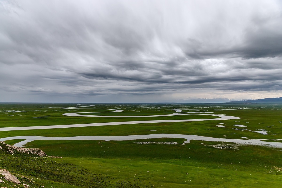 旅游记录 ：新疆 · 穿越独库公路 · 第二天 · 巴音布鲁克草原 · 九曲十八弯