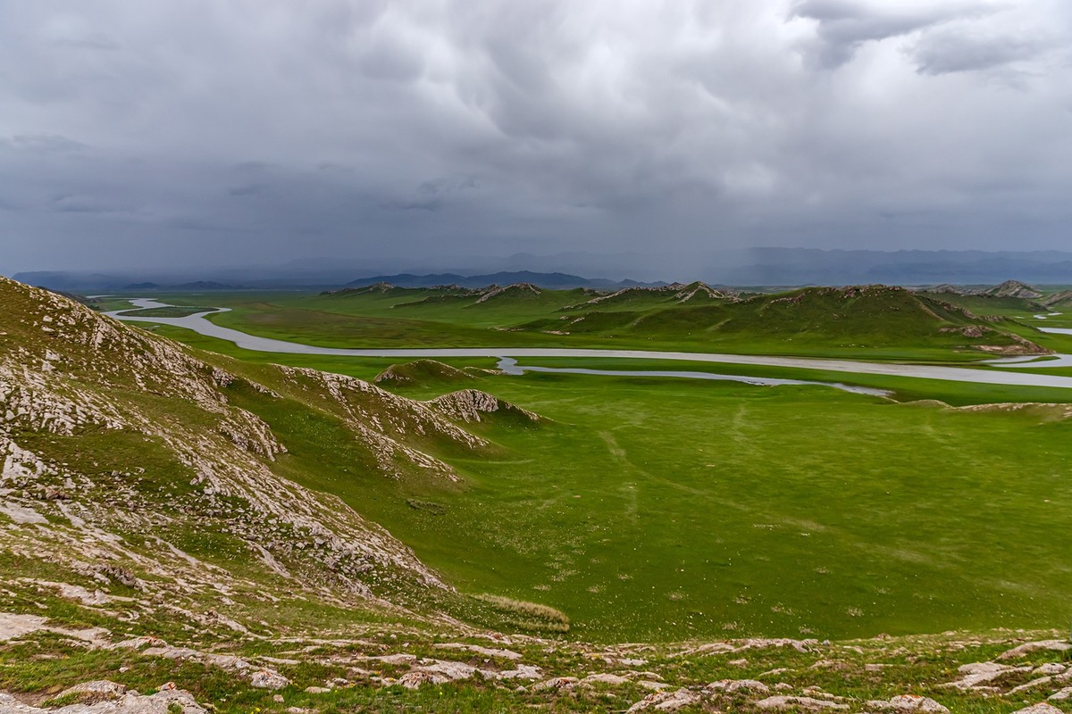 旅游记录 ：新疆 · 穿越独库公路 · 第二天 · 巴音布鲁克草原 · 九曲十八弯