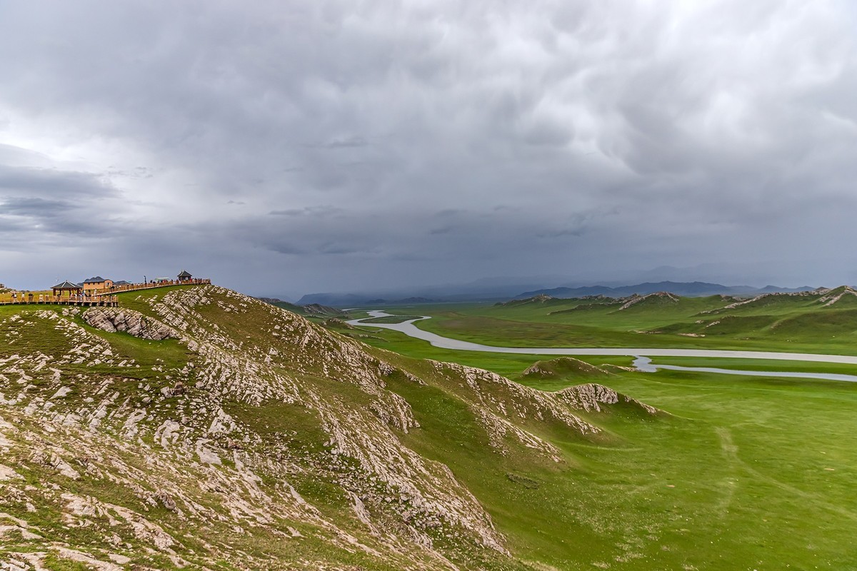 旅游记录 ：新疆 · 穿越独库公路 · 第二天 · 巴音布鲁克草原 · 九曲十八弯