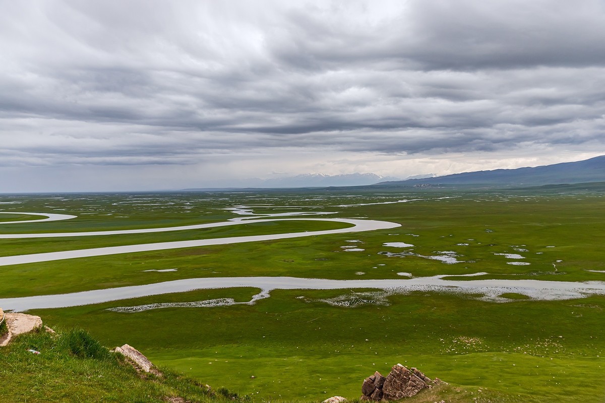 旅游记录 ：新疆 · 穿越独库公路 · 第二天 · 巴音布鲁克草原 · 九曲十八弯