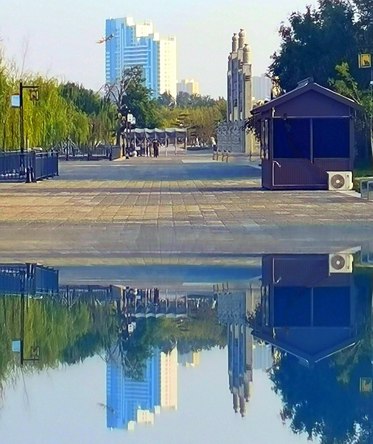 《不老松：纪实摄影》天空之镜拍：大美沧州：天空之镜：大运河畔沧州美景多！ (2)