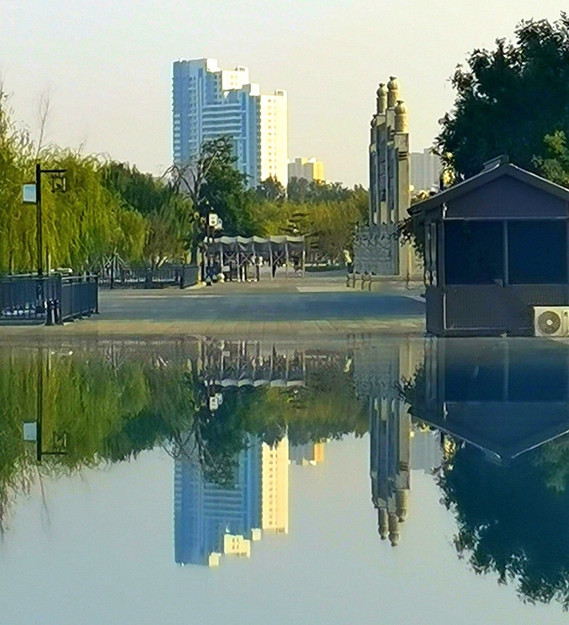 《不老松：纪实摄影》天空之镜拍：大美沧州：天空之镜：大运河畔沧州美景多！ (2)