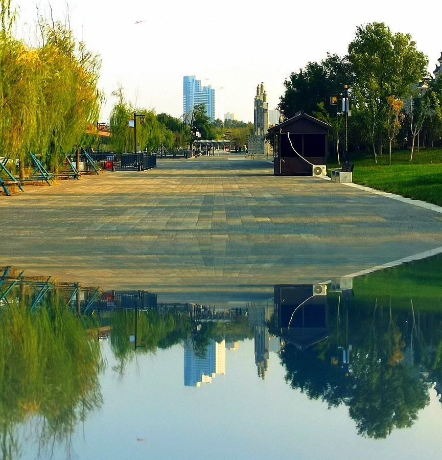 《不老松：纪实摄影》天空之镜拍：大美沧州：天空之镜：大运河畔沧州美景多！ (2)