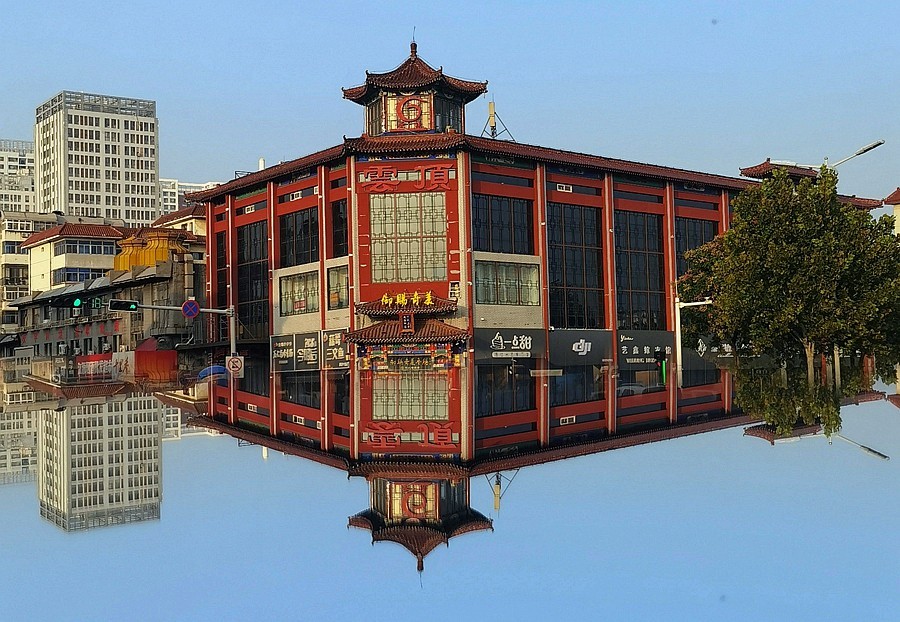 《不老松：纪实摄影》天空之镜拍：大美沧州：天空之镜：大运河畔沧州美景多！ (2)