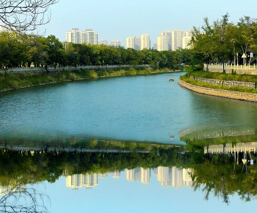 《不老松：纪实摄影》天空之镜拍：大美沧州：天空之镜：大运河畔沧州美景多！ (3)