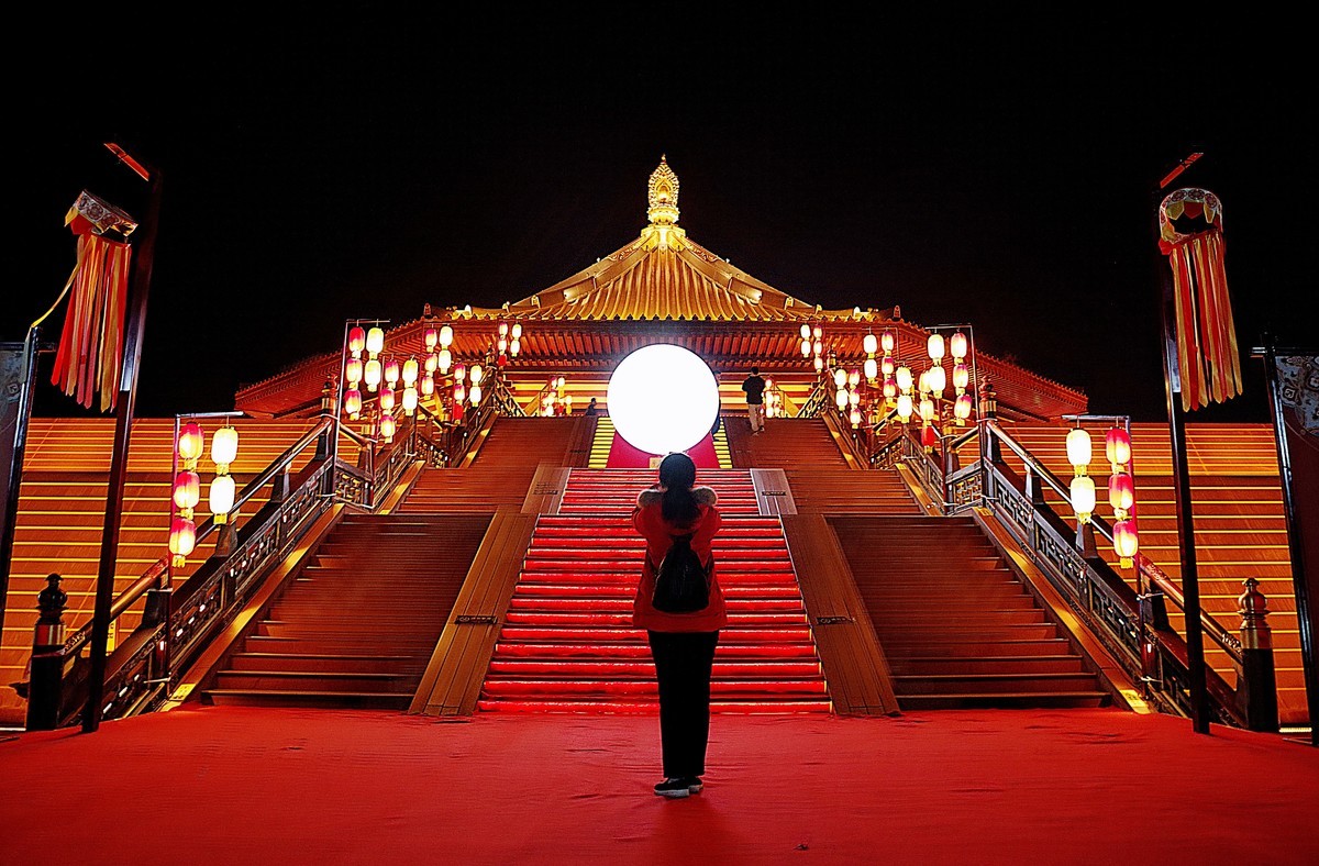 夜       明堂应天门景区