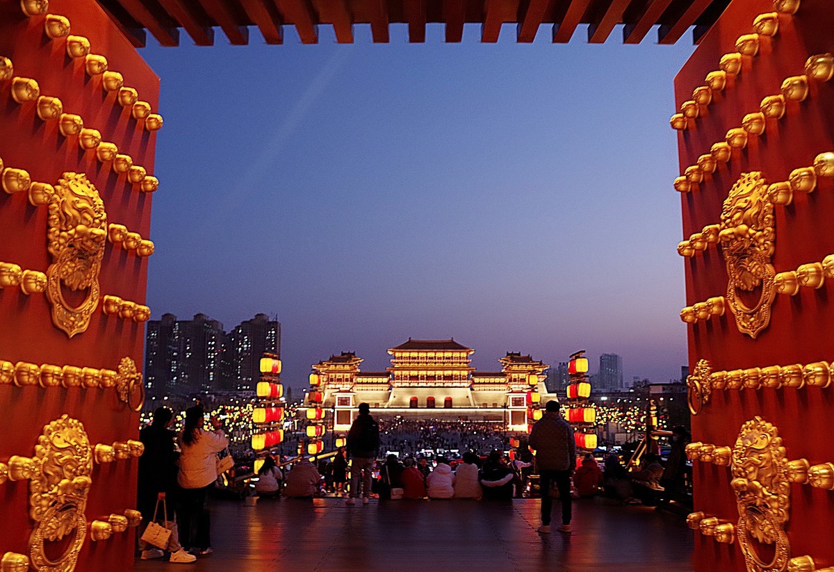 夜       明堂应天门景区