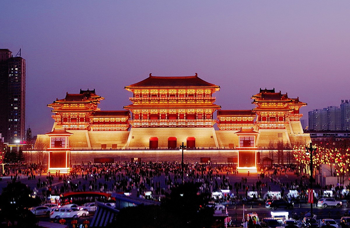 夜       明堂应天门景区