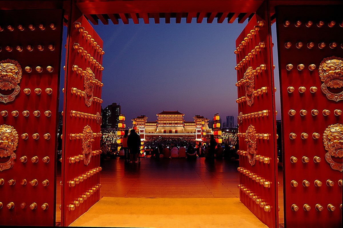 夜       明堂应天门景区