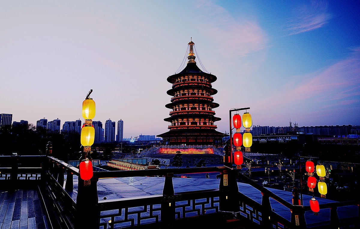 夜       明堂应天门景区