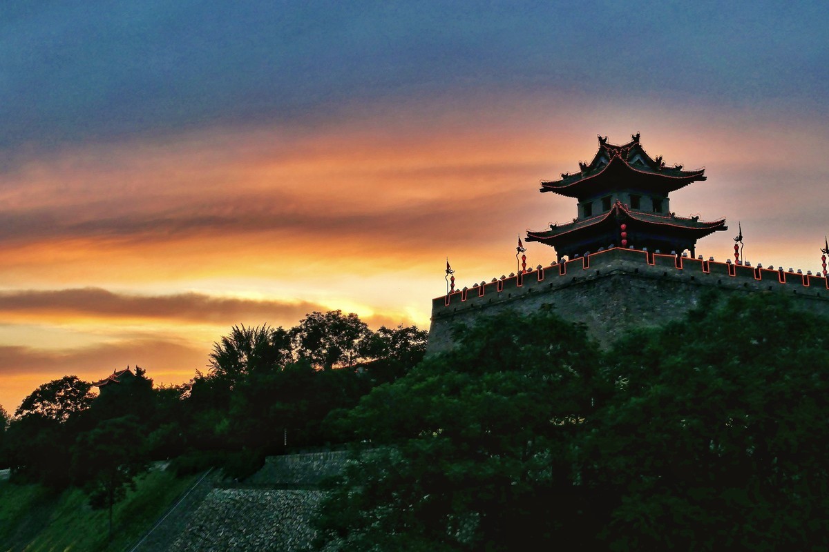 夕阳下的西南城墙角松下G100D套机试拍