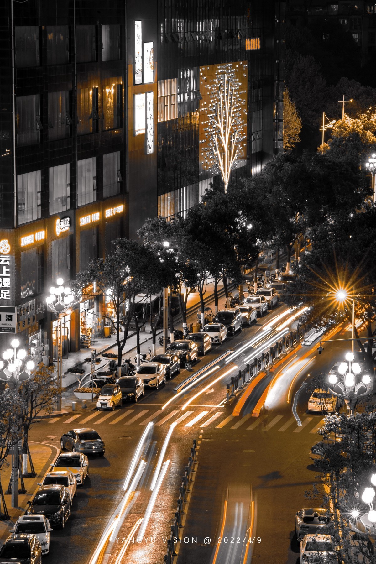 入夜---窗外的景致