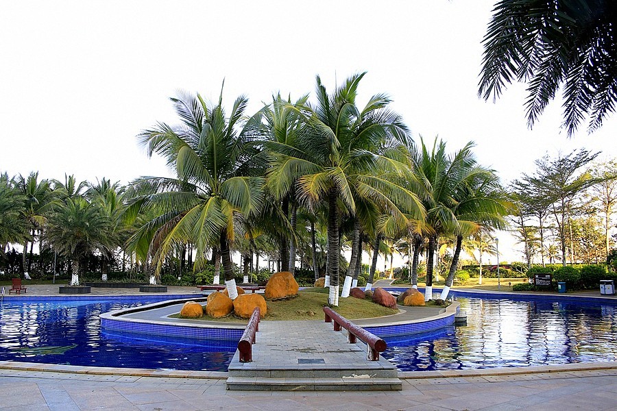 《不老松：忆海南游记》(23)海南长島蓝湾游泳池边！