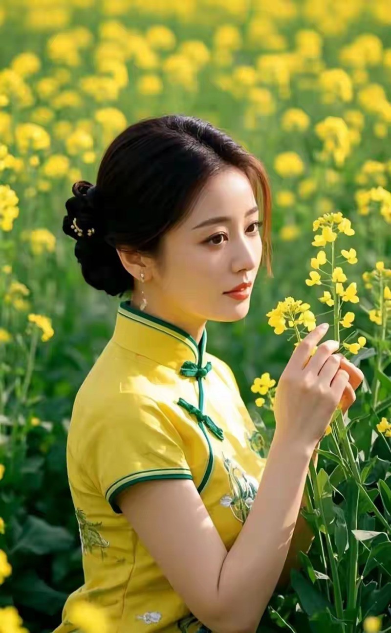 菜花醉佳人
