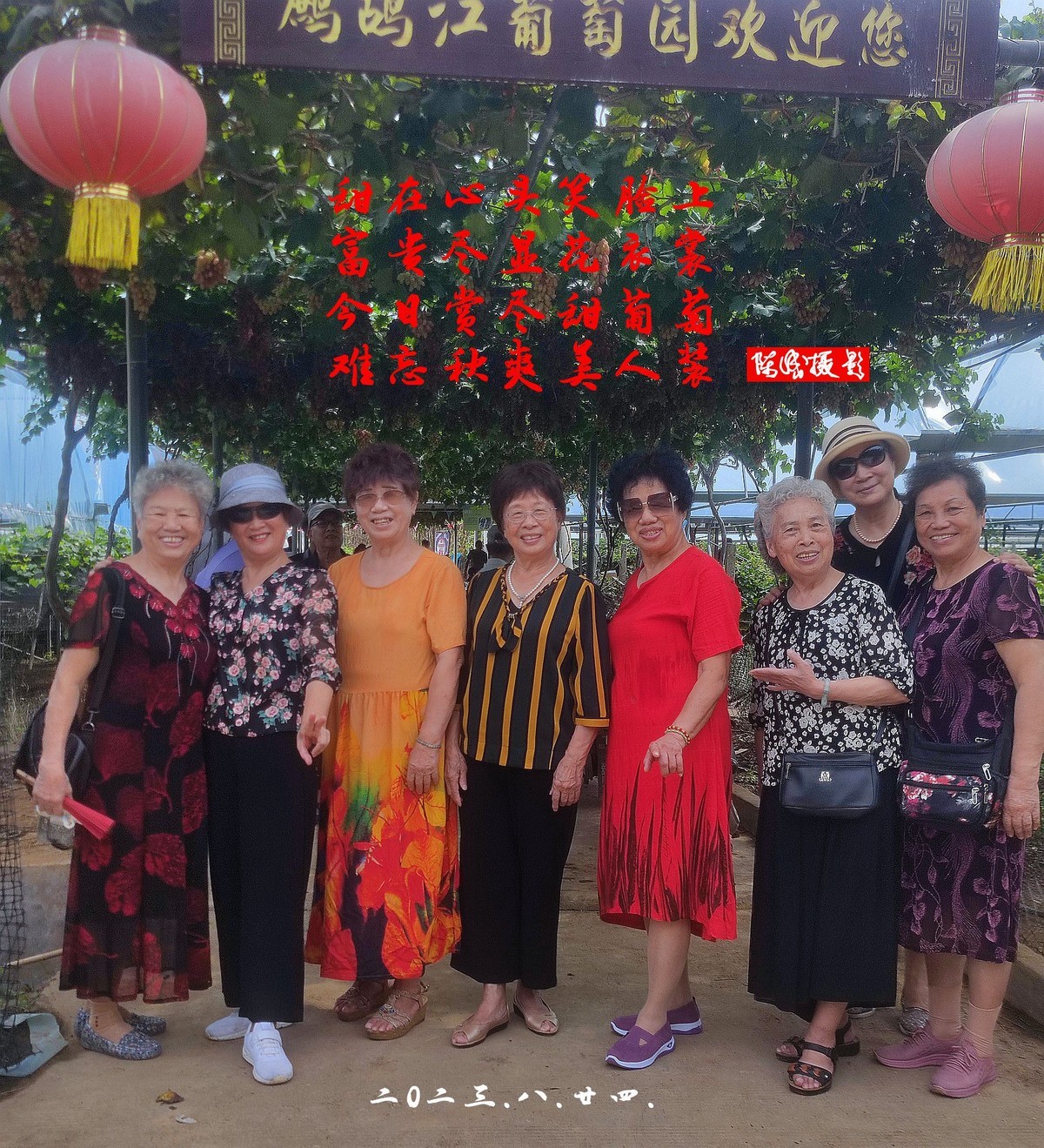 老同学游葡萄园            二0二三.十.廿六.发表