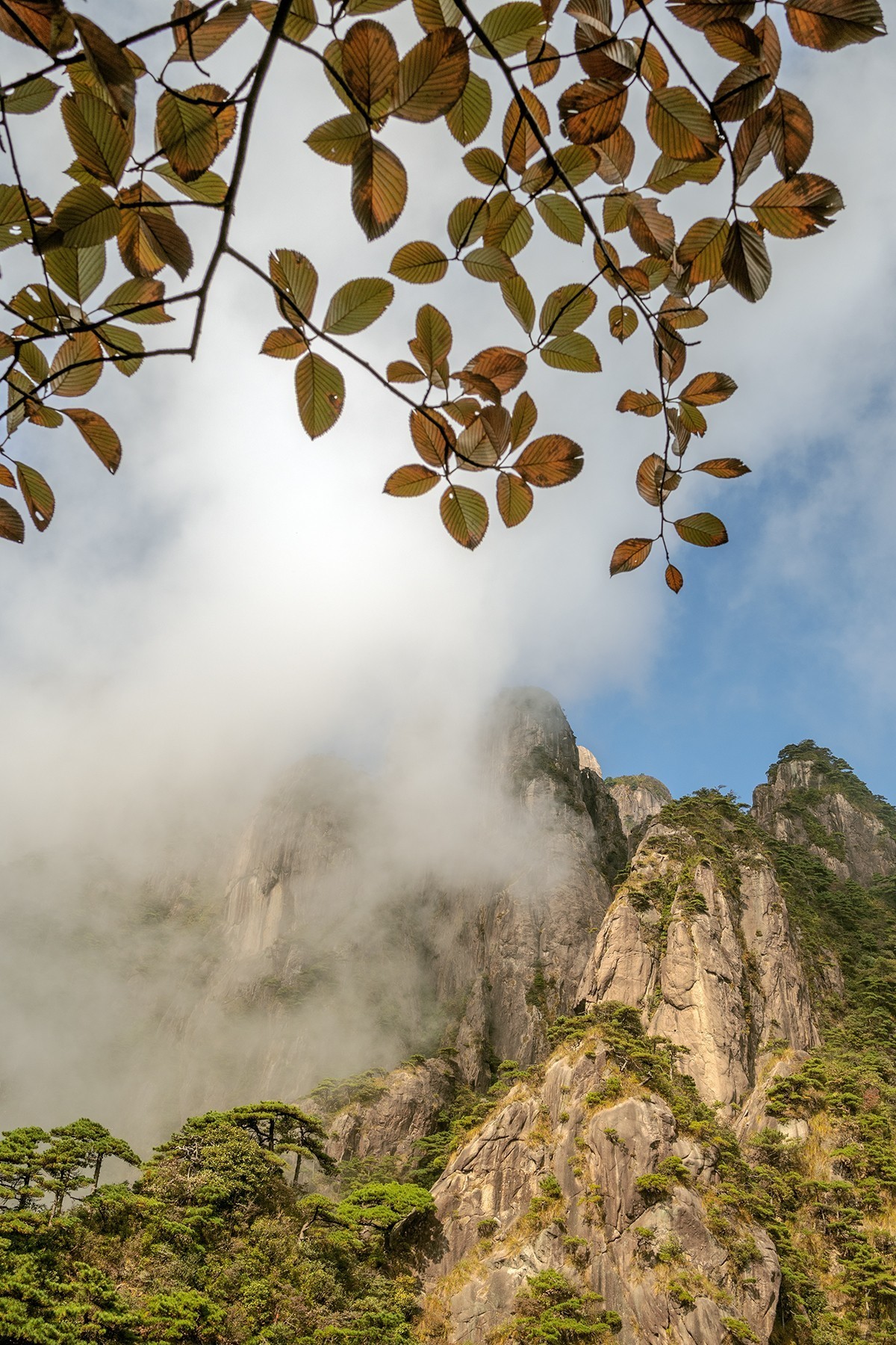 揽胜遍五岳，绝景在三清。