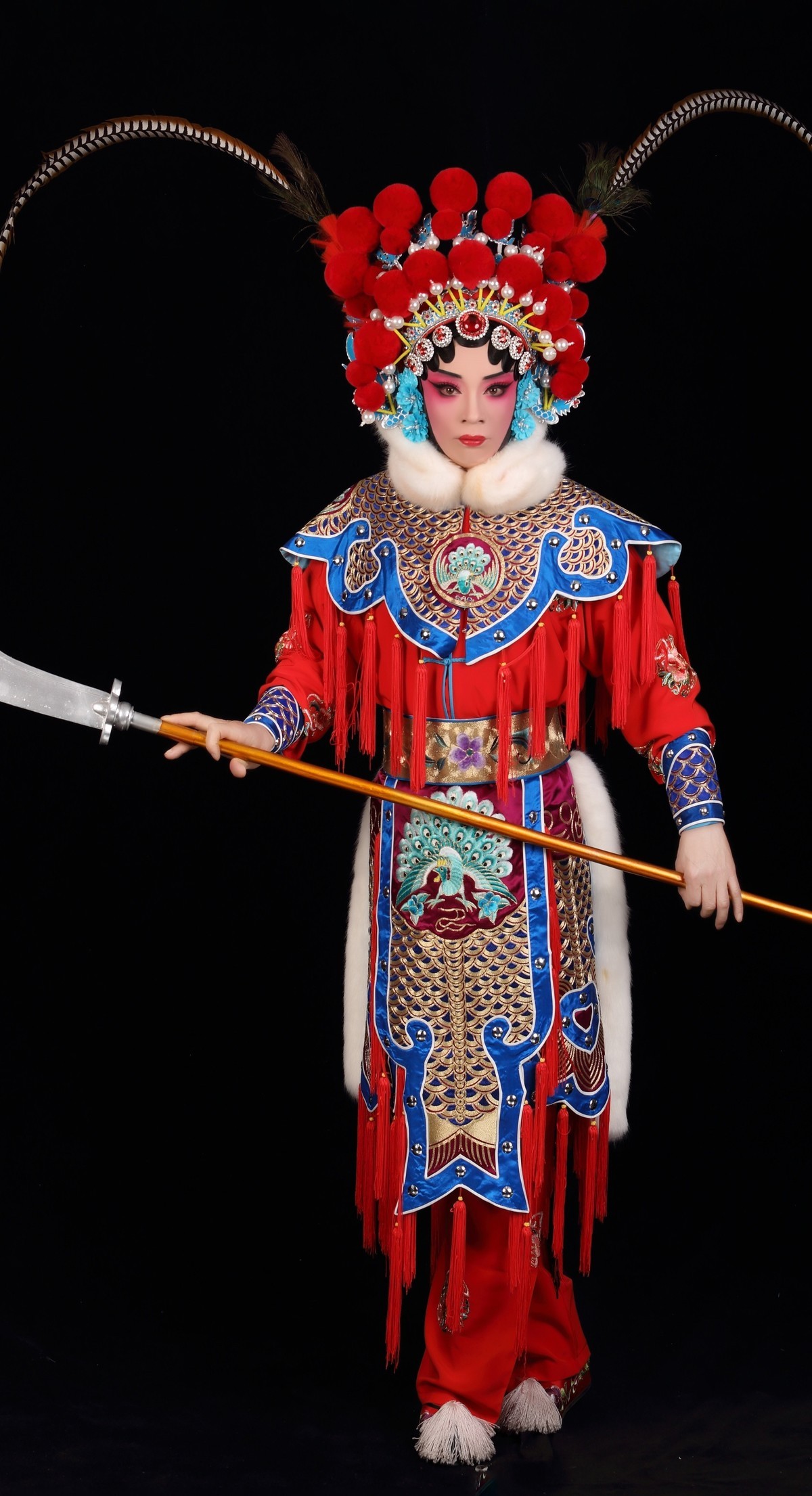 我的京剧照 戏曲人物武旦刀马旦 青石山九尾玄狐 京剧旦角化妆76