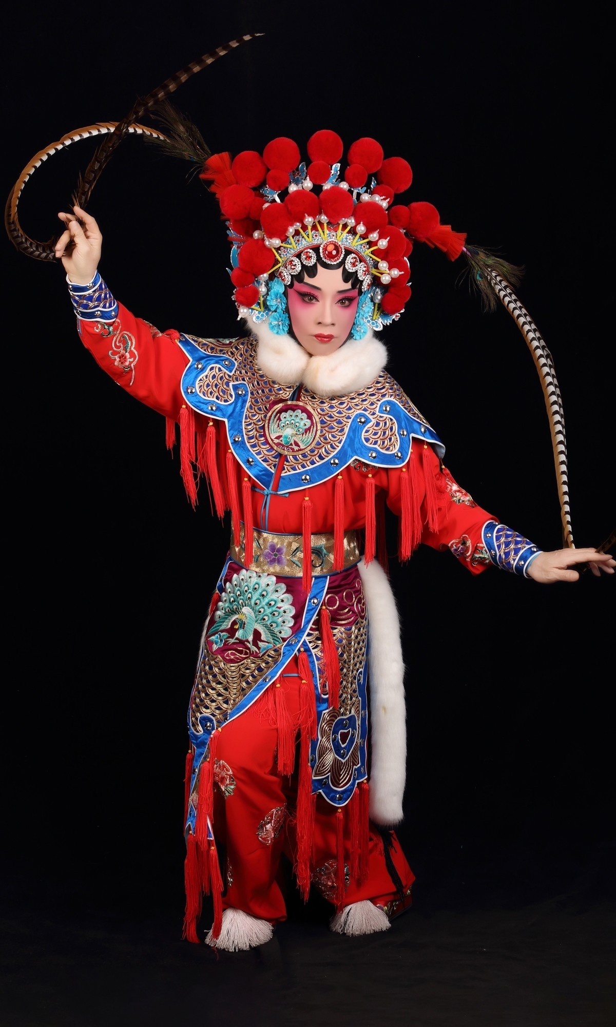 我的京剧照 戏曲人物武旦刀马旦 青石山九尾玄狐 京剧旦角化妆76