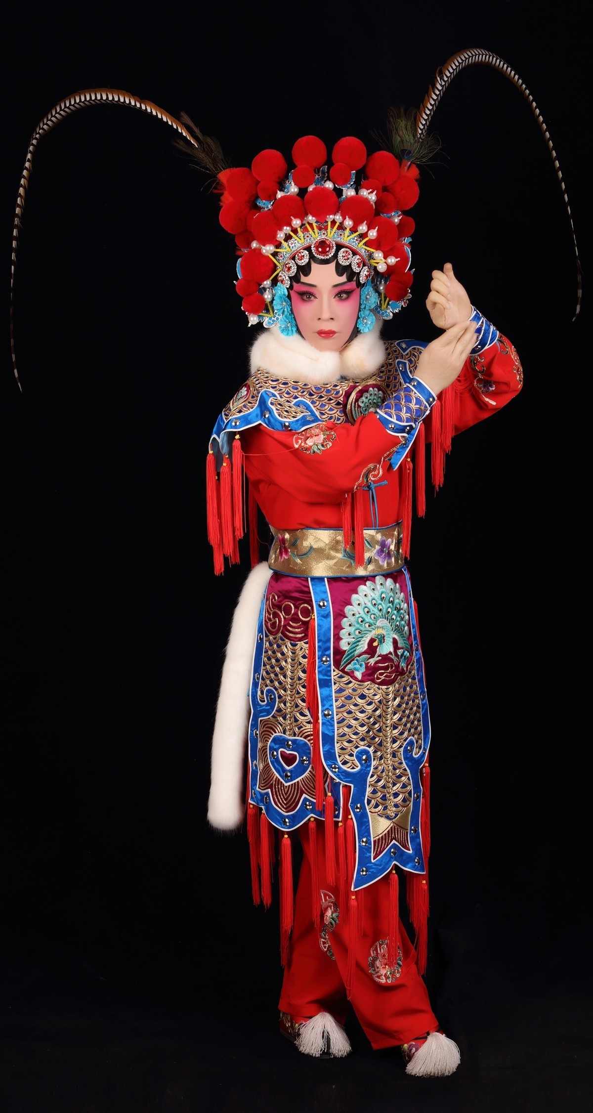 我的京剧照 戏曲人物武旦刀马旦 青石山九尾玄狐 京剧旦角化妆76
