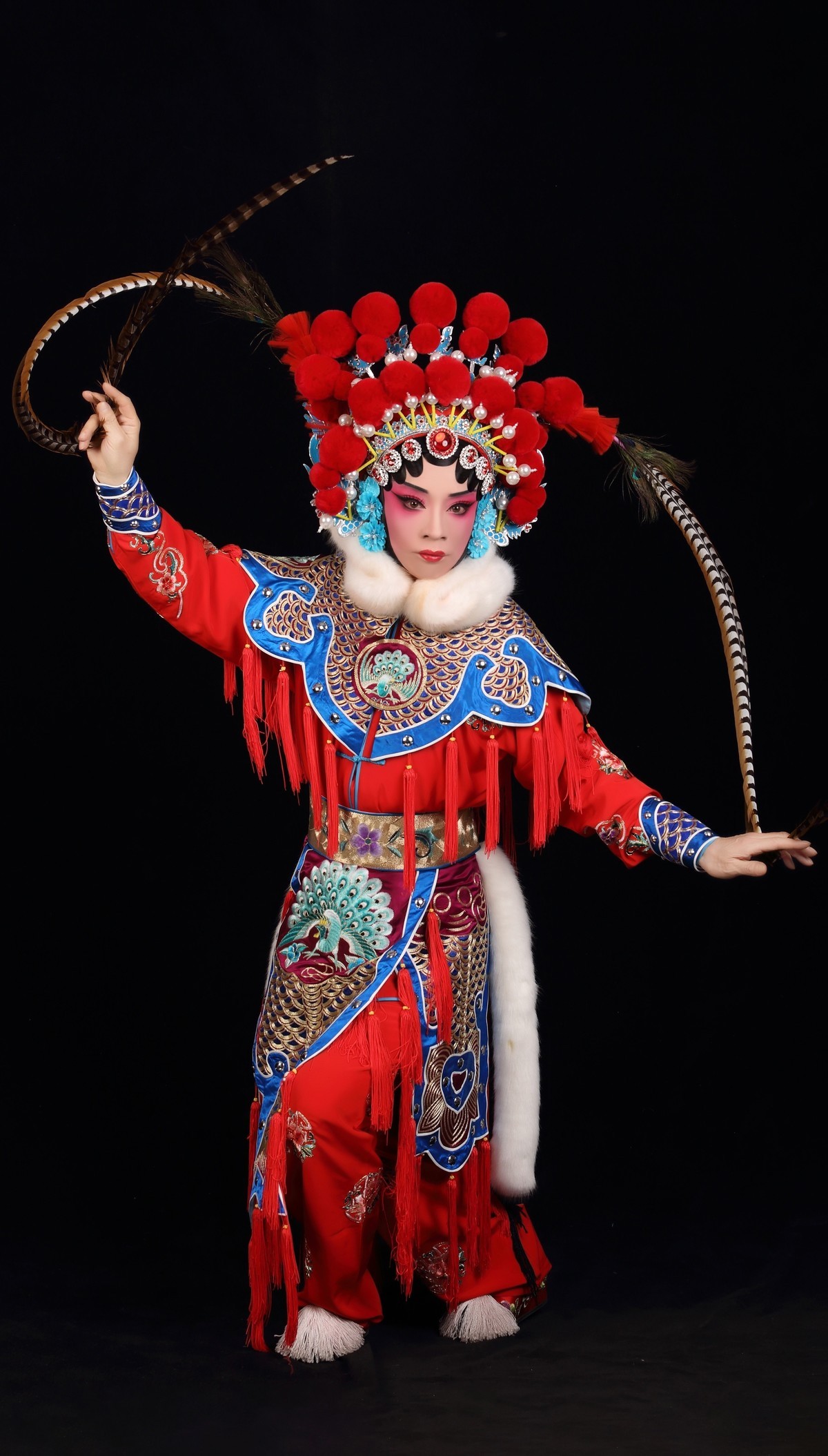 我的京剧照 戏曲人物武旦刀马旦 青石山九尾玄狐 京剧旦角化妆76