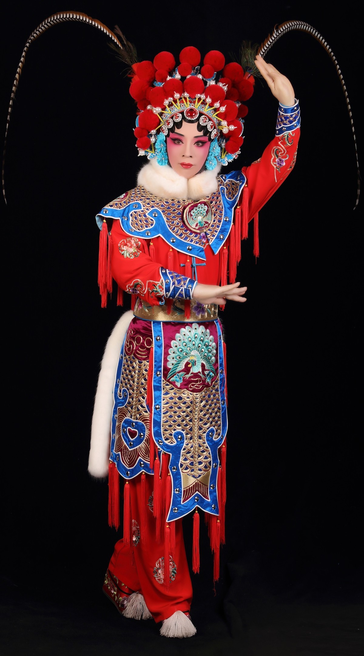 我的京剧照 戏曲人物武旦刀马旦 青石山九尾玄狐 京剧旦角化妆76