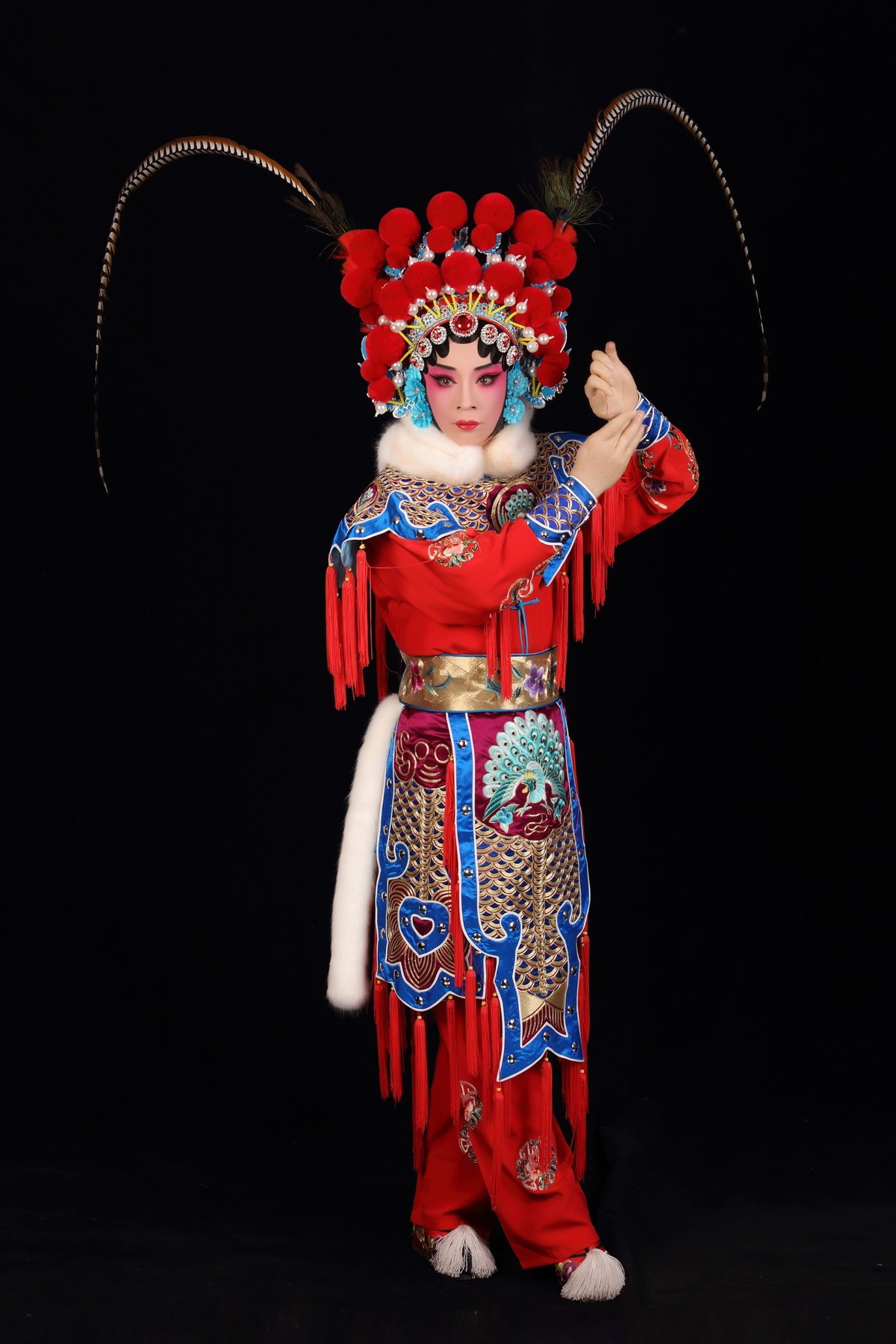 我的京剧照 戏曲人物武旦刀马旦 青石山九尾玄狐 京剧旦角化妆76