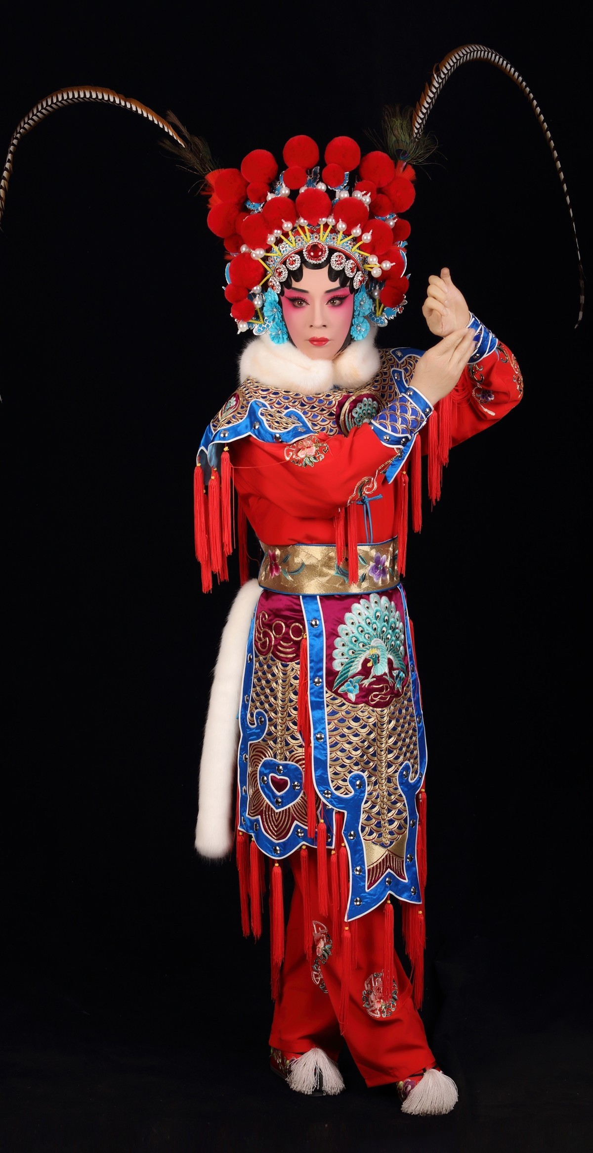 我的京剧照 戏曲人物武旦刀马旦 青石山九尾玄狐 京剧旦角化妆76