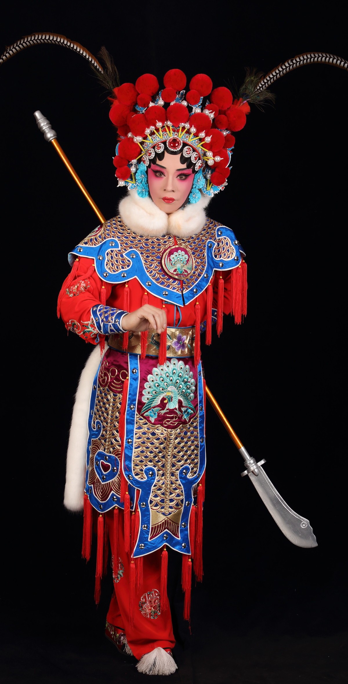 我的京剧照 戏曲人物武旦刀马旦 青石山九尾玄狐 京剧旦角化妆76