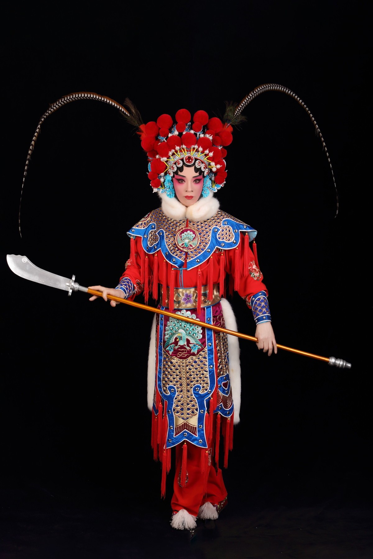 我的京剧照 戏曲人物武旦刀马旦 青石山九尾玄狐 京剧旦角化妆76