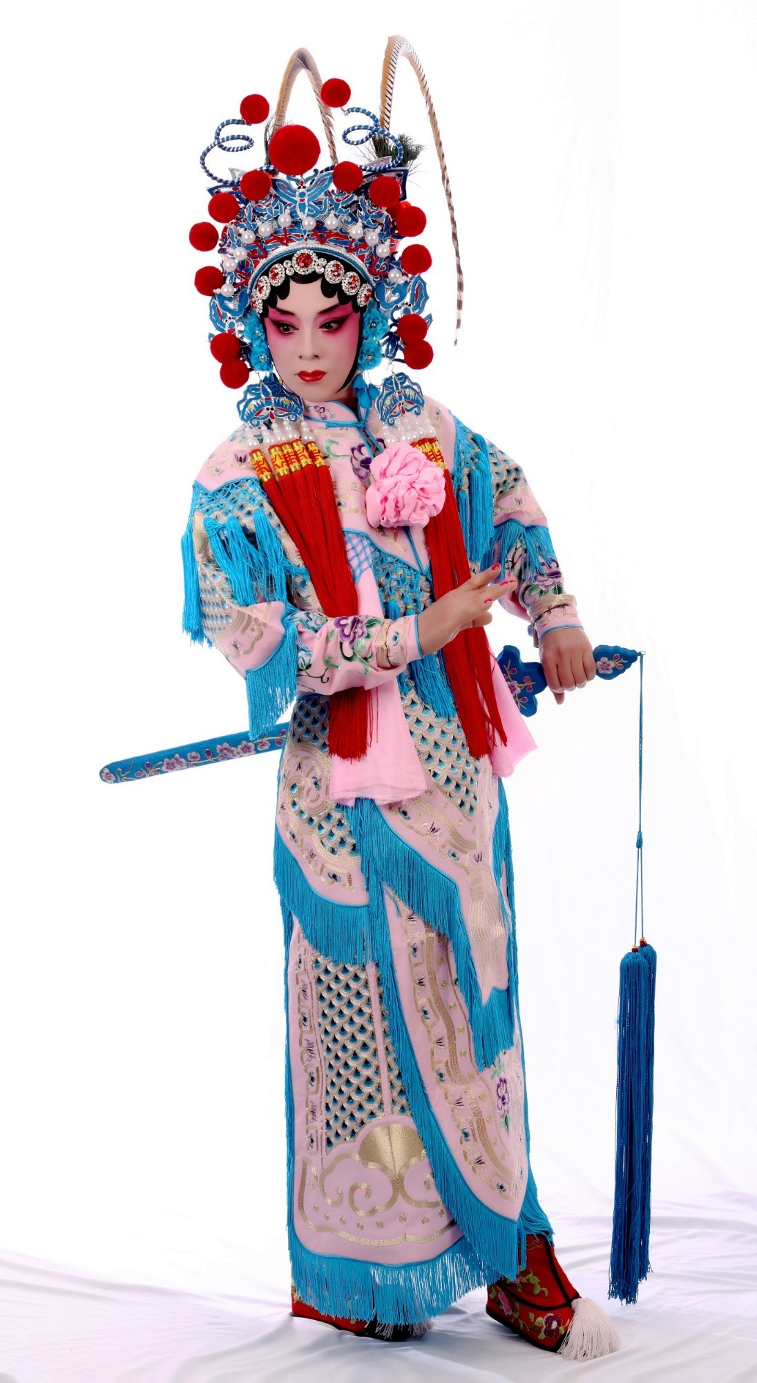 京剧旦角化妆? ?我的京剧照  扈家庄扈三娘222