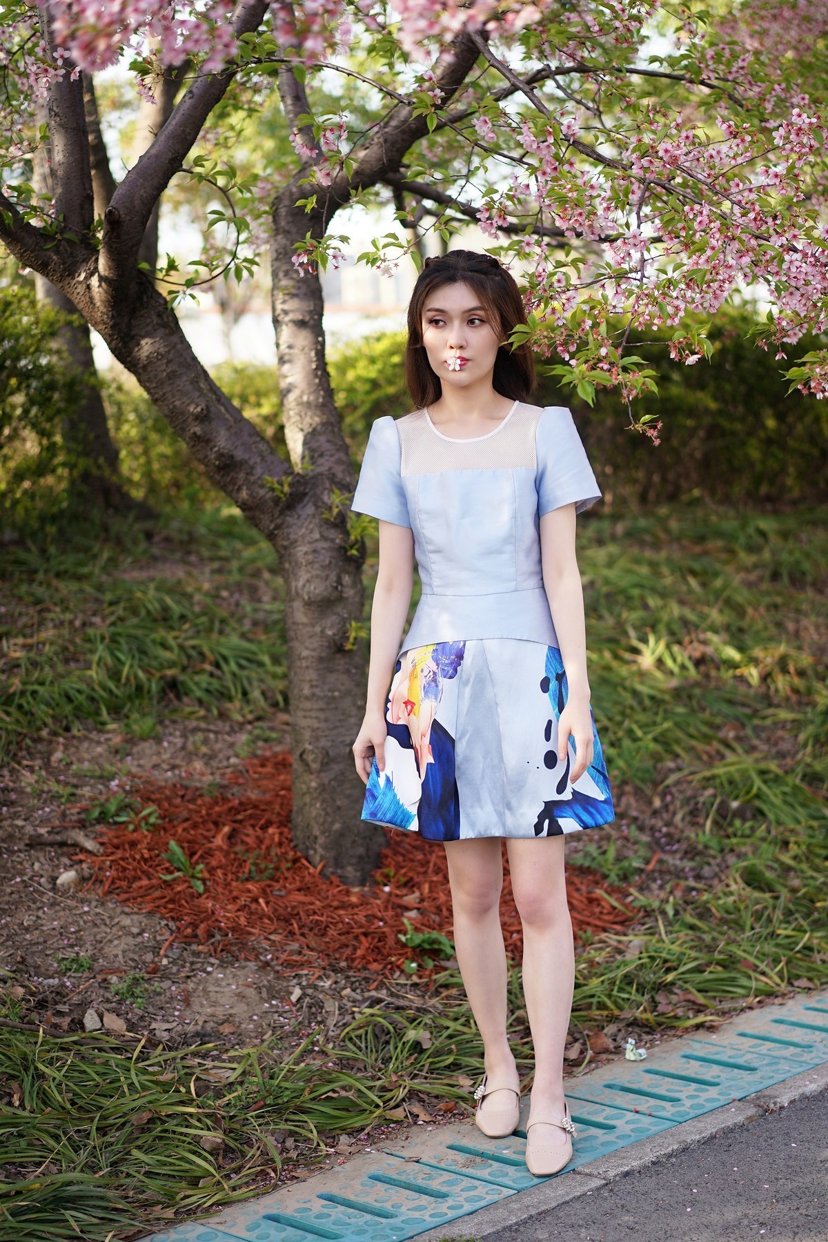 有点混血（试用 PT Portrait）樱花树旁留个影系列06