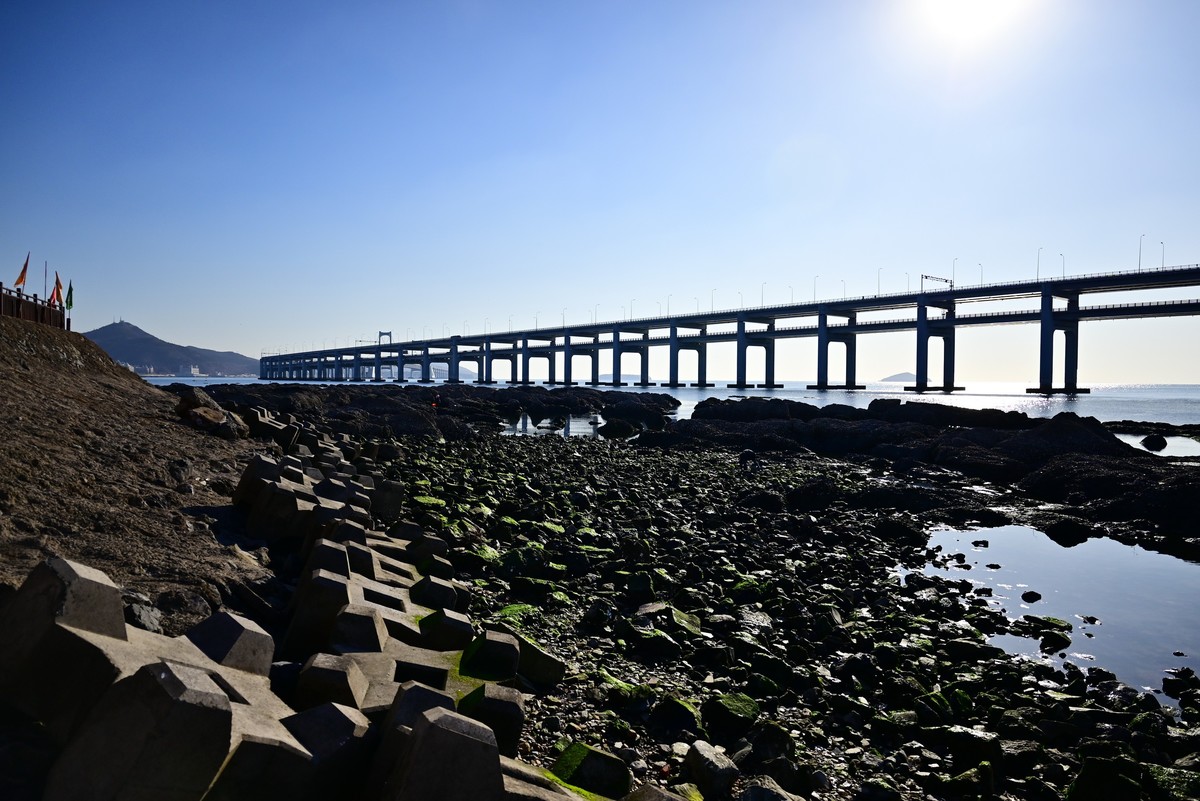 春天里的黑石礁海边风光美