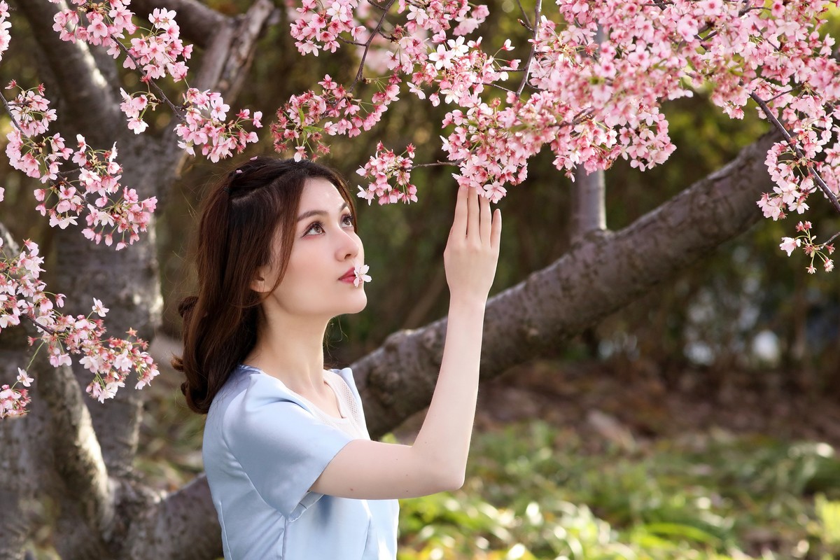 有点混血（试用 PT Portrait）樱花树旁留个影系列06