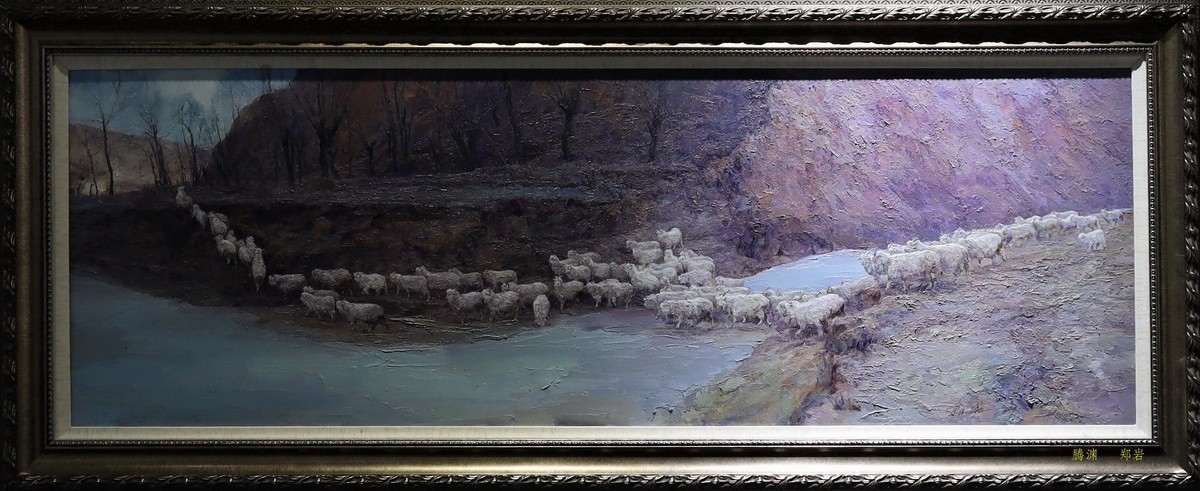 庆祝20大召开绘画展     哈尔滨市书画院    3。