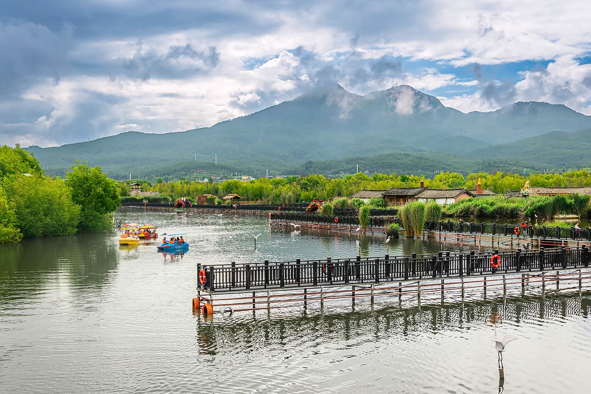 麗江拉市海溼地風景