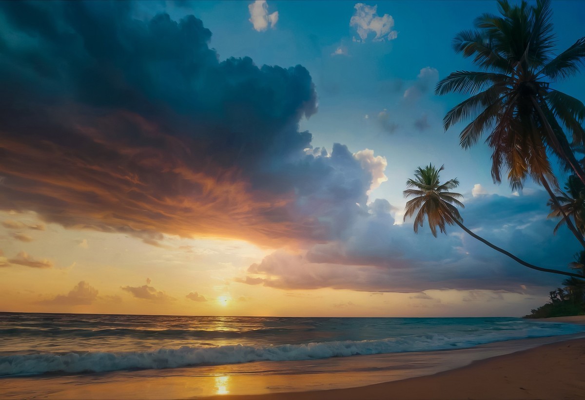 椰风海韵：晨光中的宁静