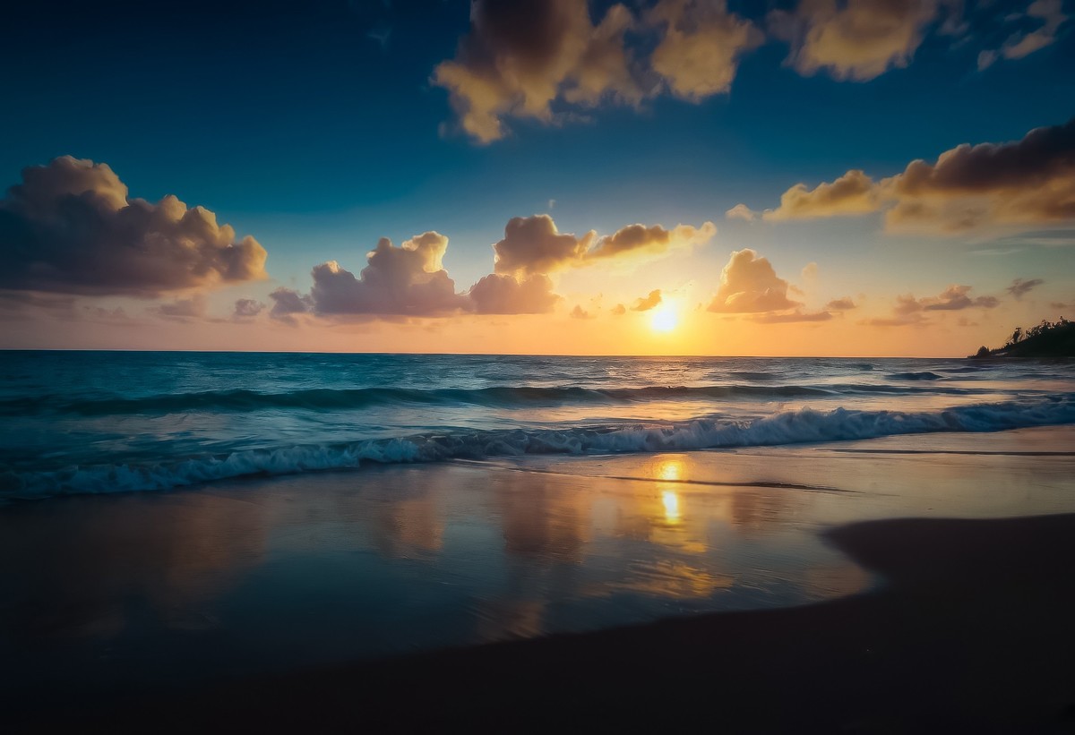 椰风海韵：晨光中的宁静