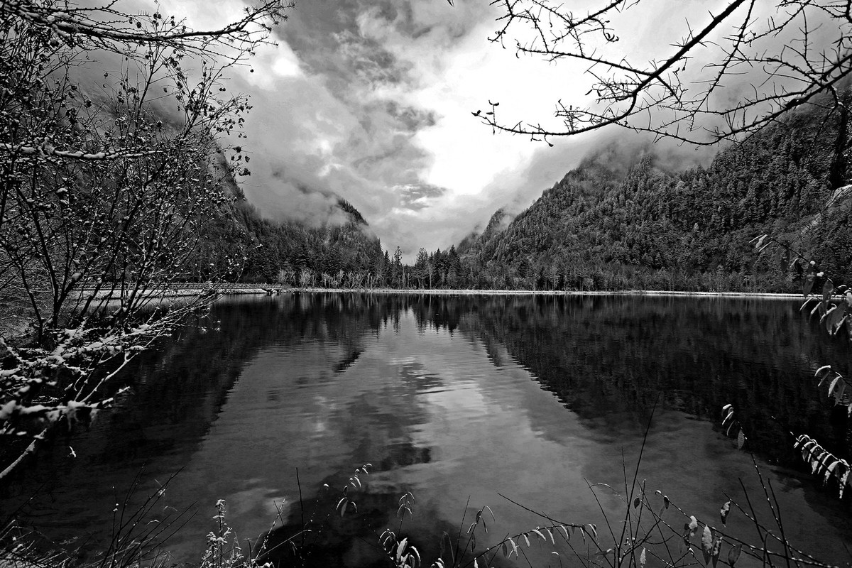 四川毕棚沟秋冬风景