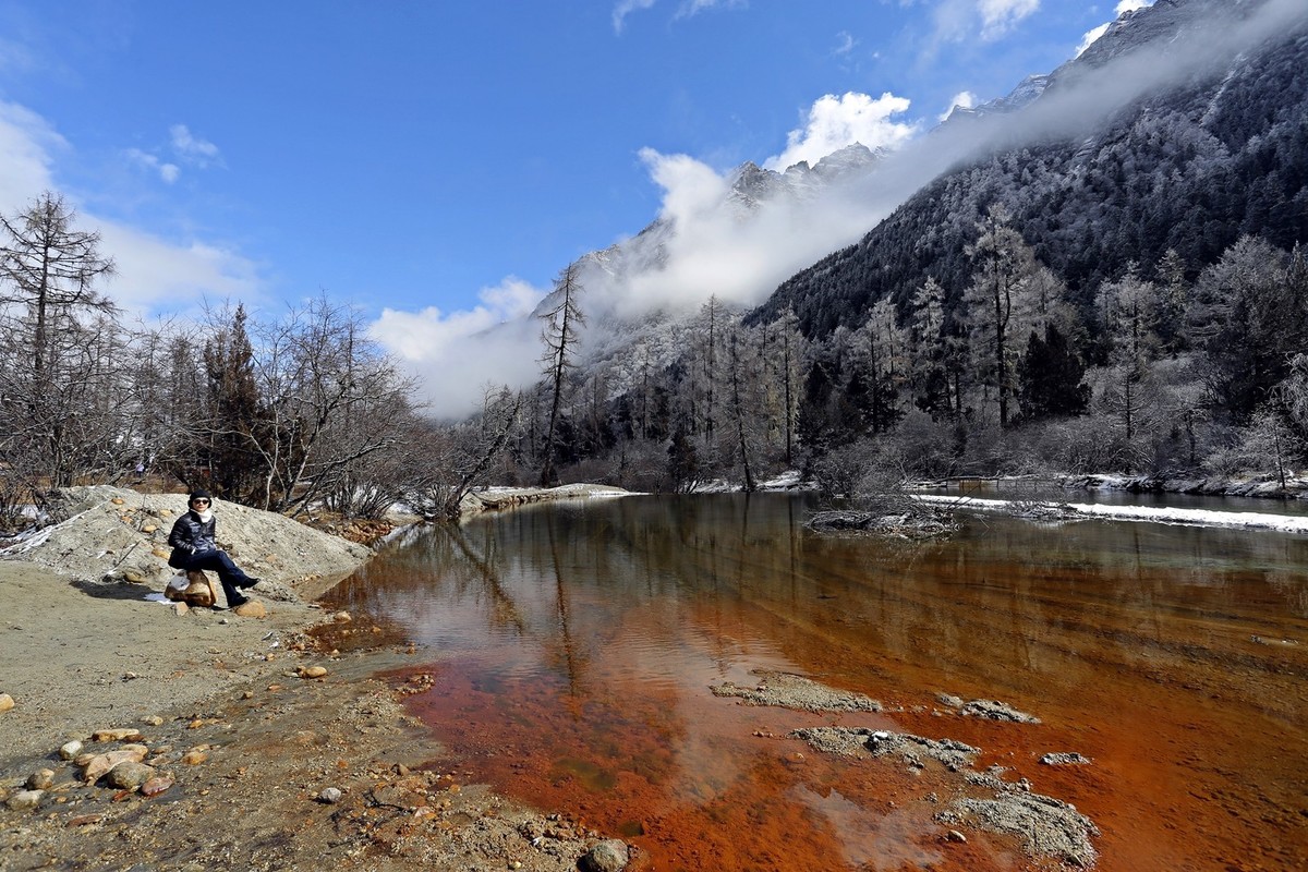 四川毕棚沟秋冬风景
