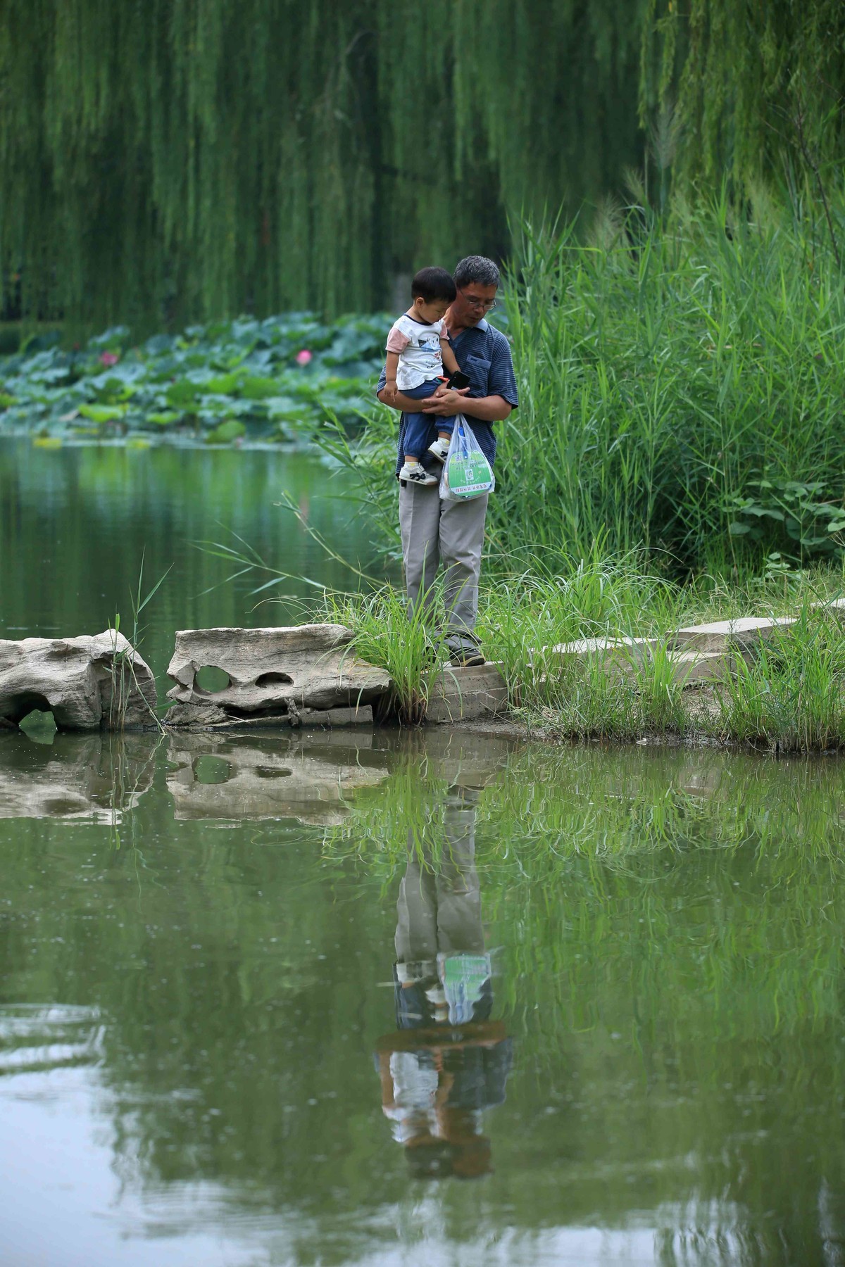 2022年拍荷塘游人