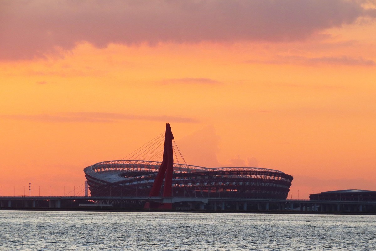 营口西海岸美丽的夕阳西下