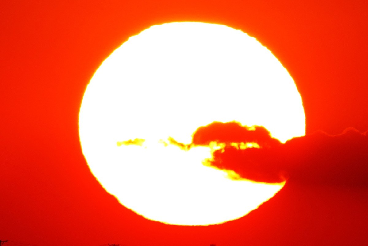 营口西海岸美丽的夕阳西下