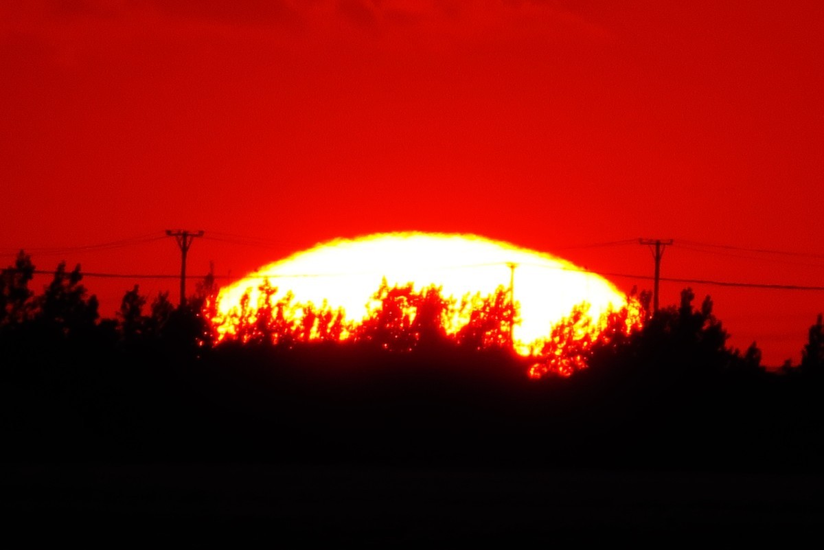 营口西海岸美丽的夕阳西下