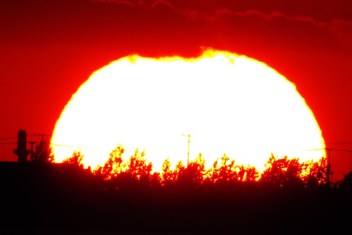 营口西海岸美丽的夕阳西下